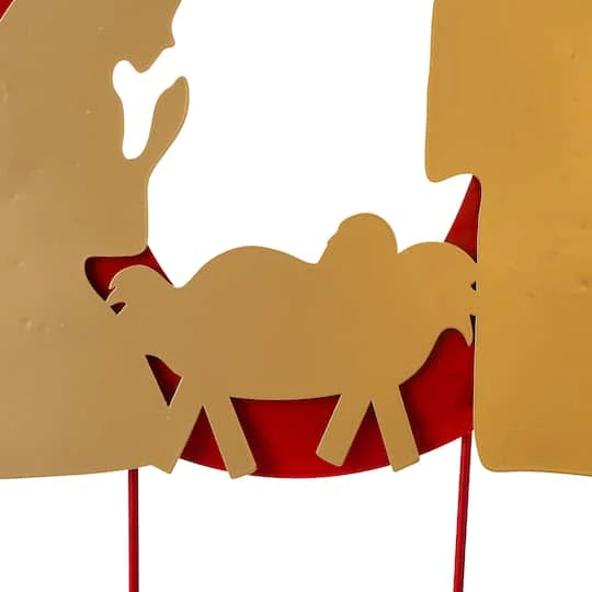 Glitzhome® 2.5ft. LED Metal Hope Yard Stake Set With Timer 10 Glitzhome® 2.5ft. LED Metal Hope Yard Stake Set With Timer - Image 8