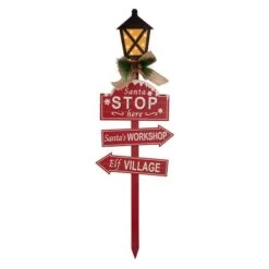 Glitzhome® 3.5ft. LED Christmas Yard Stake With Timer -Christmas Designers Store D479451S 3