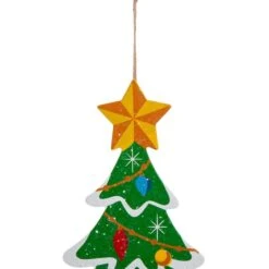 Glitzhome® 2ft. Metal Santa, Snowman & Tree Yard Stake Set 15 Glitzhome® 2ft. Metal Santa, Snowman & Tree Yard Stake Set -Christmas Designers Store D479452S 4