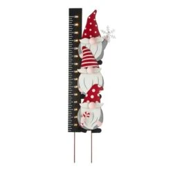 Glitzhome® 3ft. Lighted LED Gnome Snow Gauge Yard Stake -Christmas Designers Store D479458S 1 1