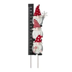 Glitzhome® 3ft. Lighted LED Gnome Snow Gauge Yard Stake -Christmas Designers Store D479458S 4