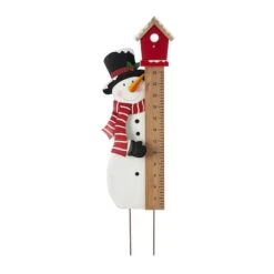Glitzhome® 40" Snowman Snow Gauge Yard Stake