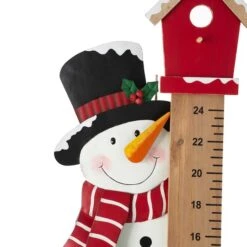 Glitzhome® 40" Snowman Snow Gauge Yard Stake -Christmas Designers Store D479459S 4