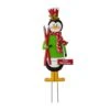 Glitzhome® 3.5ft. Metal Penguin Yard Stake -Christmas Designers Store D479460S 1