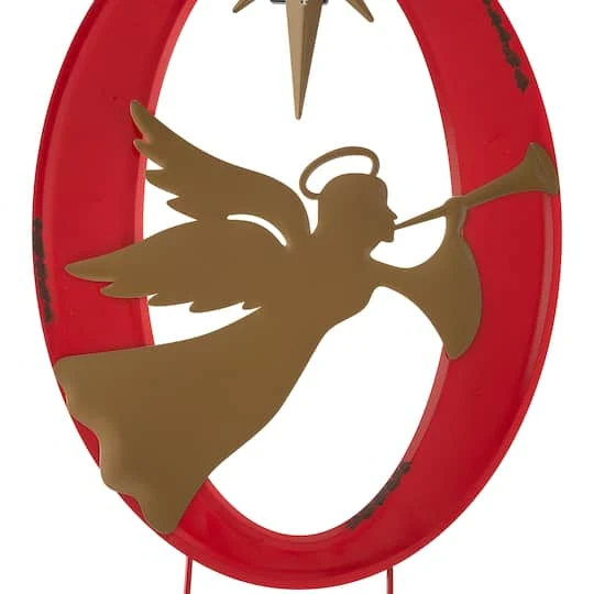 Glitzhome® 3.5ft. LED Metal Joy Angel Yard Stake Set With Timer 8 Glitzhome® 3.5ft. LED Metal Joy Angel Yard Stake Set With Timer - Image 6