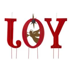 Glitzhome® 3.5ft. LED Metal Joy Angel Yard Stake Set With Timer 19 Glitzhome® 3.5ft. LED Metal Joy Angel Yard Stake Set With Timer -Christmas Designers Store D479461S 8
