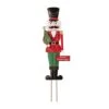 Glitzhome® 3ft. Metal Nutcracker Yard Stake 2 Glitzhome® 3ft. Metal Nutcracker Yard Stake -Christmas Designers Store D479462S 1