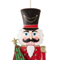Glitzhome® 3ft. Metal Nutcracker Yard Stake 17 Glitzhome® 3ft. Metal Nutcracker Yard Stake -Christmas Designers Store D479462S 6