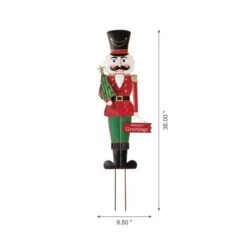 Glitzhome® 3ft. Metal Nutcracker Yard Stake 18 Glitzhome® 3ft. Metal Nutcracker Yard Stake -Christmas Designers Store D479462S 7