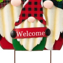 Glitzhome® 3ft. Metal Gnome Family Yard Stake 16 Glitzhome® 3ft. Metal Gnome Family Yard Stake -Christmas Designers Store D479463S 5