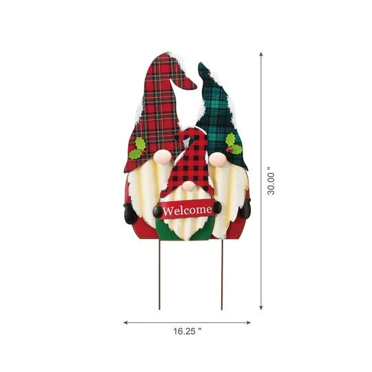 Glitzhome® 3ft. Metal Gnome Family Yard Stake 10 Glitzhome® 3ft. Metal Gnome Family Yard Stake - Image 8