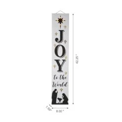 Glitzhome® 42" Lighted Wooden Nativity Porch Sign With Timer -Christmas Designers Store D479467S 5