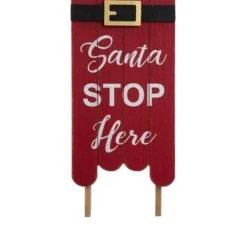 Glitzhome® 42" Wooden Sleigh Santa Porch Sign -Christmas Designers Store D479469S 8