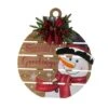 Glitzhome® 30" Lighted Round Wooden Snowman Porch Décor With Timer 1 Glitzhome® 30" Lighted Round Wooden Snowman Porch Décor With Timer -Christmas Designers Store D479470S 4