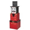 Glitzhome® 36" Wooden Block Nutcracker Porch Décor 2 Glitzhome® 36" Wooden Block Nutcracker Porch Décor -Christmas Designers Store D479475S 1