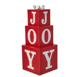 Glitzhome® 32" Lighted Wooden Block JOY Porch Sign -Christmas Designers Store D479476S 5