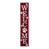 Glitzhome® 42" Plaid Pet "WELCOME" Wooden Porch Sign -Christmas Designers Store D479477S 1