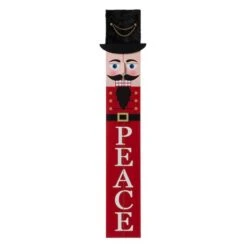 Glitzhome® 42" Nutcracker Wooden Porch Sign 12 Glitzhome® 42" Nutcracker Wooden Porch Sign -Christmas Designers Store D479478S 1 1