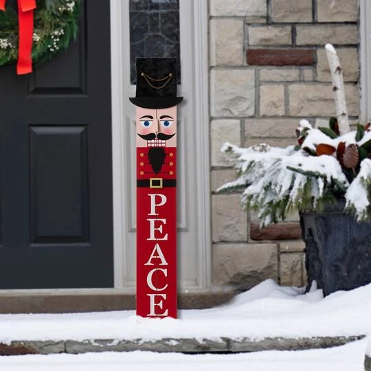 Glitzhome® 42" Nutcracker Wooden Porch Sign 6 Glitzhome® 42" Nutcracker Wooden Porch Sign - Image 4