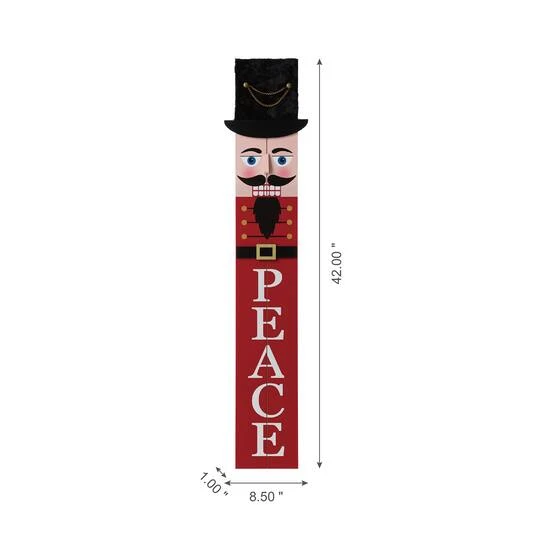 Glitzhome® 42" Nutcracker Wooden Porch Sign 10 Glitzhome® 42" Nutcracker Wooden Porch Sign - Image 8