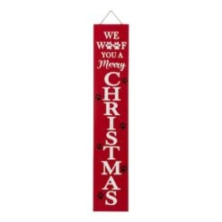 Glitzhome® 3.5ft. Lighted Dog Christmas Porch Sign With Timer 15 Glitzhome® 3.5ft. Lighted Dog Christmas Porch Sign With Timer -Christmas Designers Store D479479S 4