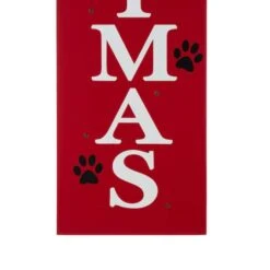 Glitzhome® 3.5ft. Lighted Dog Christmas Porch Sign With Timer 18 Glitzhome® 3.5ft. Lighted Dog Christmas Porch Sign With Timer -Christmas Designers Store D479479S 7