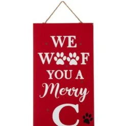 Glitzhome® 3.5ft. Lighted Dog Christmas Porch Sign With Timer 19 Glitzhome® 3.5ft. Lighted Dog Christmas Porch Sign With Timer -Christmas Designers Store D479479S 8
