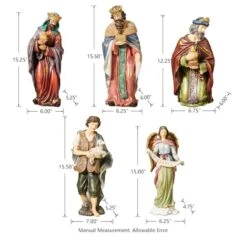 Glitzhome® 16" Oversized Nativity Figurine Set -Christmas Designers Store D479480S 5