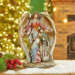 Glitzhome® 11" Nativity Décor 13 Glitzhome® 11" Nativity Décor -Christmas Designers Store D479483S 2