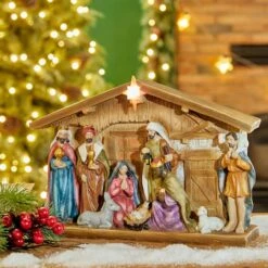 Glitzhome® 9" Nativity Décor -Christmas Designers Store D479485S 3