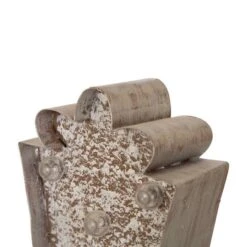 Glitzhome® 8" Marquee LED Gift Box Wooden & Metal Stocking Holder Set -Christmas Designers Store D479490S 6