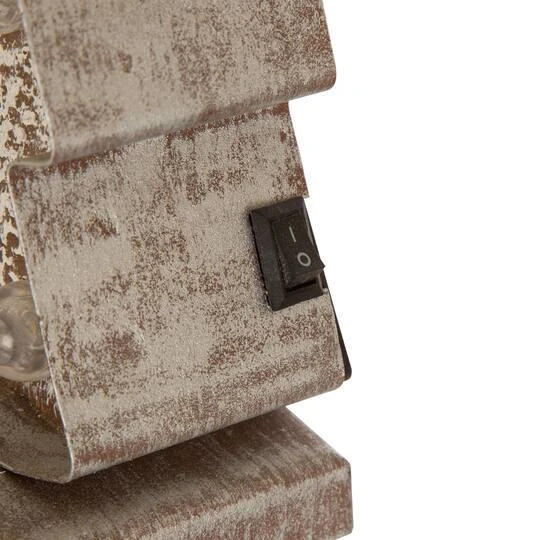 Glitzhome® 8" Marquee LED Wooden & Metal Christmas Tree Stocking Holder Set 11 Glitzhome® 8" Marquee LED Wooden & Metal Christmas Tree Stocking Holder Set - Image 9