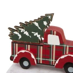 Glitzhome® Red Truck Stocking Holder Set -Christmas Designers Store D479513S 6