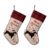 Glitzhome® 21" Merry Christmas Dachshund Stocking, Set Of 2 2 Glitzhome® 21" Merry Christmas Dachshund Stocking, Set Of 2 -Christmas Designers Store D479584S 1