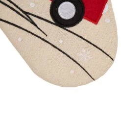 Glitzhome® 21" Red Truck Embroidered Linen Stocking, Set Of 2 -Christmas Designers Store D479588S 5