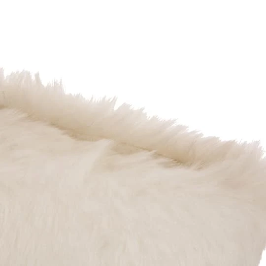 Glitzhome® 21" White Plush Stocking, Set Of 2 8 Glitzhome® 21" White Plush Stocking, Set Of 2 - Image 6