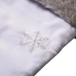 Glitzhome® 21" White Fleece Stocking With Christmas Tree & Snowflake, 2ct. 17 Glitzhome® 21" White Fleece Stocking With Christmas Tree & Snowflake, 2ct. -Christmas Designers Store D479598S 7
