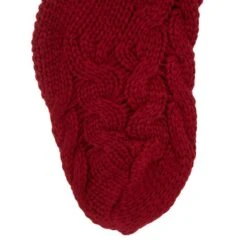 Glitzhome® 24" Red Knitted Polyester Christmas Stocking With Pom Pom, 2ct. -Christmas Designers Store D479603S 6