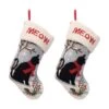 Glitzhome® 20" Cat Hooked Stockings, 2ct. -Christmas Designers Store D479604S 1