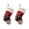 Glitzhome® 20" Dog Hooked Stockings, 2ct. -Christmas Designers Store D479607S 1