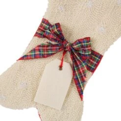 Glitzhome® 12.5" Bone Shape Hooked Stockings, 2ct. -Christmas Designers Store D479611S 4