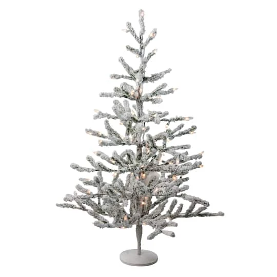 Northlight 3ft. Pre-Lit Flocked Alpine Twig Artificial Christmas Tree, White Lights 4 Northlight 3ft. Pre-Lit Flocked Alpine Twig Artificial Christmas Tree, White Lights - Image 2