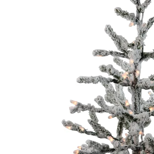 Northlight 3ft. Pre-Lit Flocked Alpine Twig Artificial Christmas Tree, White Lights 6 Northlight 3ft. Pre-Lit Flocked Alpine Twig Artificial Christmas Tree, White Lights - Image 4