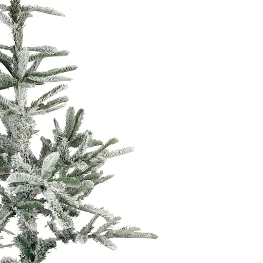 Northlight 6.5ft Unlit Slim Flocked Noble Fir Artificial Christmas Tree 8 Northlight 6.5ft Unlit Slim Flocked Noble Fir Artificial Christmas Tree - Image 6