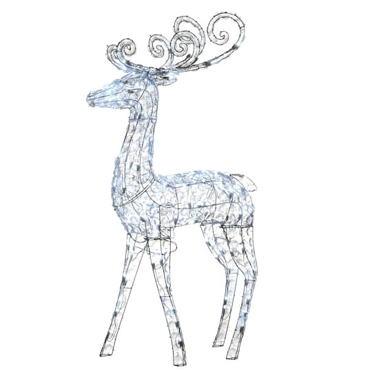 4ft. Crystal Bead Deer With LED Lights 3 4ft. Crystal Bead Deer With LED Lights