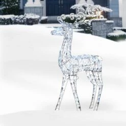 4ft. Crystal Bead Deer With LED Lights 10 4ft. Crystal Bead Deer With LED Lights -Christmas Designers Store D491225S 2