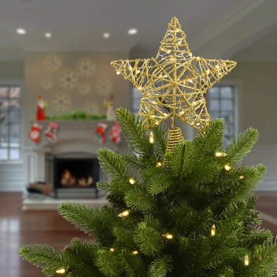 9" Gold Star Tree Top With Dual Color® Lights 5 9" Gold Star Tree Top With Dual Color® Lights - Image 3