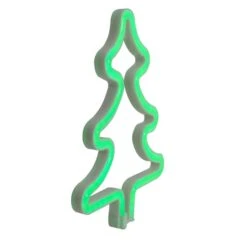 Northlight 9.5" Green Neon LED Christmas Tree Window Silhouette -Christmas Designers Store D491424S 3