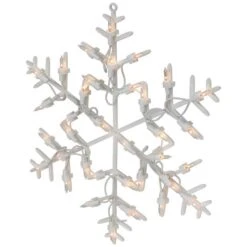 Northlight 13.5" Lighted Snowflake Christmas Window Silhouette Decoration 25 Northlight 13.5" Lighted Snowflake Christmas Window Silhouette Decoration -Christmas Designers Store D491427S 14