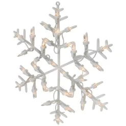 Northlight 13.5" Lighted Snowflake Christmas Window Silhouette Decoration 19 Northlight 13.5" Lighted Snowflake Christmas Window Silhouette Decoration -Christmas Designers Store D491427S 4